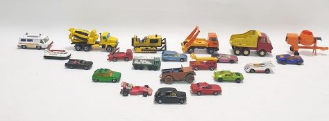 Small quantity of diecast and plastic model vehicles, various makes and a quantity of plastic