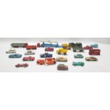 Assortment of model cars to include Corgi Major Toys Carrimore car transporter, Dinky Supertoys