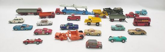 Assortment of model cars to include Corgi Major Toys Carrimore car transporter, Dinky Supertoys