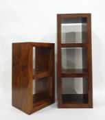 Modern Eastern hardwood three-tier shelving unit and two-tier shelving unit (2)  Condition ReportThe