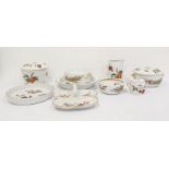 Royal Worcester oven-to-tableware, Evesham pattern, tureens and covers, a water jug, pie dish,