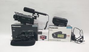 Video cameras to include a Panasonic HC-VX878 with box, a Panasonic HC-W570 with box, pair of