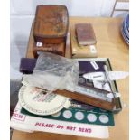 Various collectables, wooden boxes, brass model of an aeroplane,  a Royal Mint Classic model of an