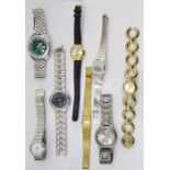 Five boxes of assorted costume jewellery to include wristwatches, necklaces, brooches, etc (5)