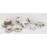 Royal Worcester Evesham pattern part tea and coffee service, a large water jug, teapot, coffee