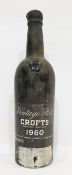 Bottle of 1966 Crofts vintage port, label complete but wax capsule top is missing