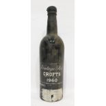 Bottle of 1966 Crofts vintage port, label complete but wax capsule top is missing