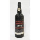 Bottle of Quinta Do Novale 1975 vintage port, label complete and wax capsule top is intact