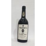 One bottle of Warre's 1983 vintage port. Label is complete and wax capsule is good showing date.