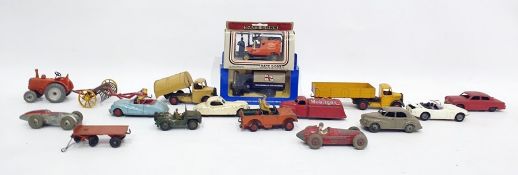 Dinky toys Bedford refuse wagon, 232 Alfa Romeo racing car, 440 Mobilgas tanker, Ford Sedan,