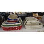 Large collection of assorted Le Creuset and other ceramic baking dishes (10) Condition ReportSee