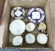 Hammersley part tea service including side plates, teaplates, saucers, teacups, bowl (no teapot) (