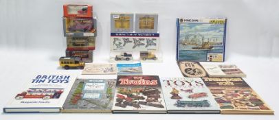 Small quantity of model vehicles, aircraft, etc to include Delta Airlines, Corgi, Matchbox,