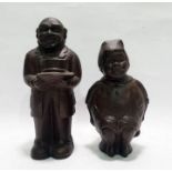 Pair of reproduction cast iron money box in the Americana style (2)