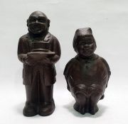 Pair of reproduction cast iron money box in the Americana style (2)