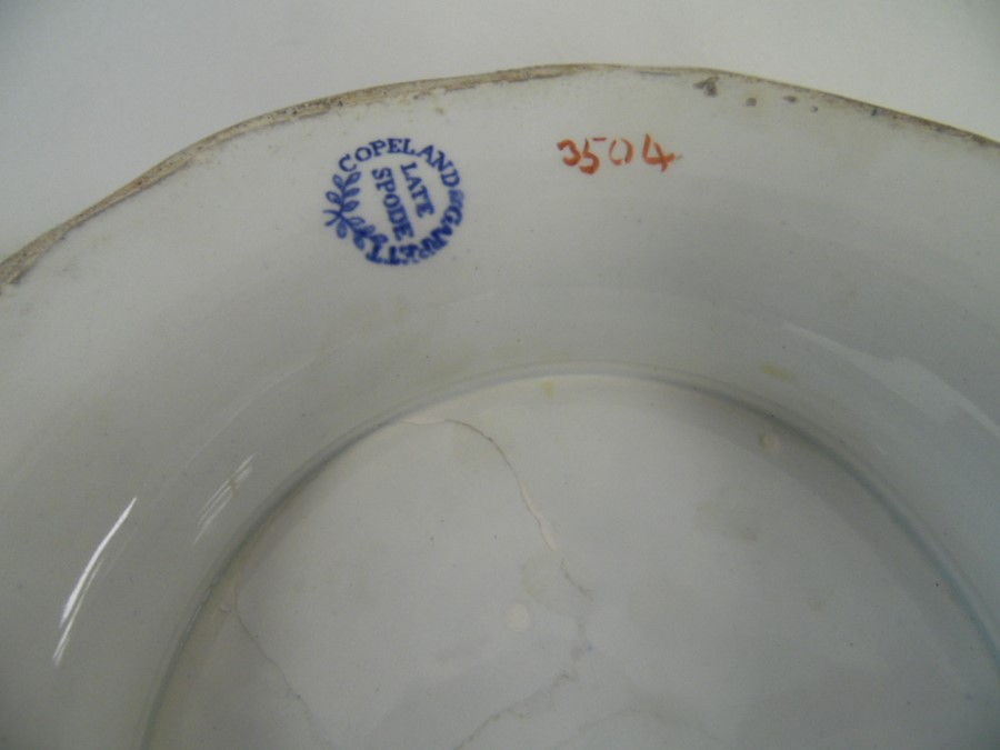 19th century Copelands late Spode earthenware soup tureen, circular two handled and footed with - Image 2 of 6