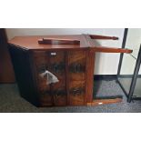 Reproduction mahogany bureau with three drawers