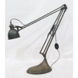 Metal anglepoise standard lamp