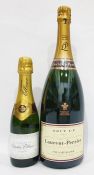One Champagne magnum from Laurent-Pierrier and one half bottle of champagne, Charles Elner