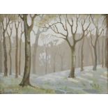 Eric Brown (20th century) Oil on panel Woodland scene, signed lower left, 26cm x 34.5cm Condition