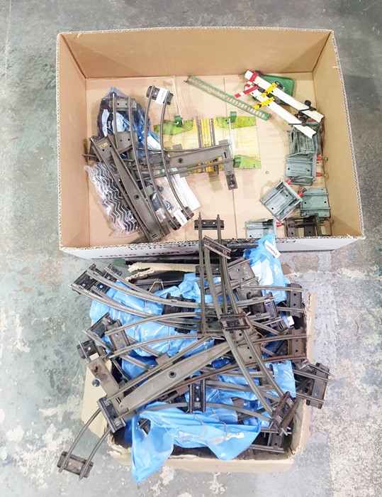 Quantity of Hornby '0' gauge tinplate model railway and equipment to include No.2 turntable, - Image 2 of 2