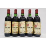 Five bottles Grand Vin de Bordeaux, Chateau L'Abbaye 1979