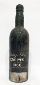 Bottle of Crofts 1960 vintage port, label complete but wax capsule top is missing