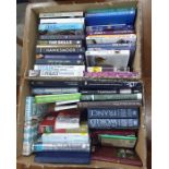Two boxes of cookery books including Michel Roux "Cheese", "Nathan Outlaw's Everyday Seafood",