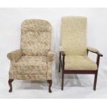 Wing-back chair and one further chair (2)