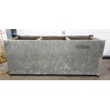 Large galvanised trough converted to a planter, 153cm x 54cm x 61cm