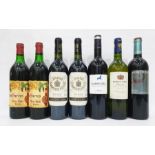 Seven bottles of Spanish red wine, mainly Rioja, including two bottles Carlos Serres, two bottles