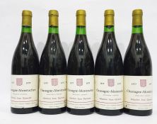 Five bottles 1977 Chassagne Montrachet, Selection Jean Germain