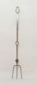 Norman Bucknell of Bisley Cotswold School Arts & Crafts steel toasting fork with trefoil pierced