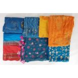 Quantity of various saris (1 box)