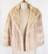 Blonde mink jacket with bell sleeves