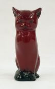 Royal Doulton Flambe figure of a seated cat