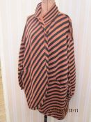 Issey Miyake vintage 1970's rust and brown stripe long cardiganCondition ReportFair condition