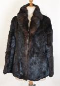 Vintage coney coat, another vintage fur coat and two faux-fur coats (4)