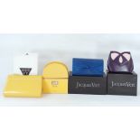 Three Jacques Vert handbags in original boxes and a gift set 'Caleche' by Hermes of Paris , with a