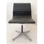 Set of four Charles & Ray Eames for Herman Miller, produced by Vitra, aluminium group EA108 swivel