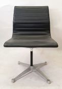 Set of four Charles & Ray Eames for Herman Miller, produced by Vitra, aluminium group EA108 swivel