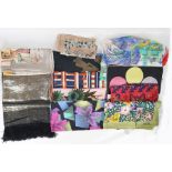 Quantity of silk scarves and a large quantity of bow ties including Alain Figaret, etc (1 bag and