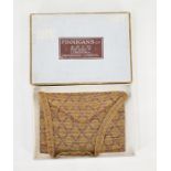 1920's metal beaded evening bag lined with kidskin, in its original box 'Finnigans' Condition