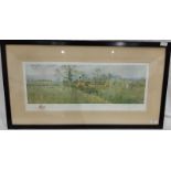 After F A Stewart Hunting print  Signed by the artist in pencil in the margin and a vignette with