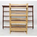 Beech shelving unit and a plate rack(2)