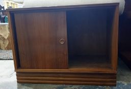 Mid century cupboard with sliding doors, 70cm x 53cm