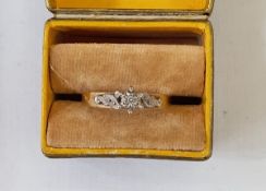 9ct gold solitaire diamond ring in illusion setting