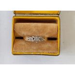 9ct gold solitaire diamond ring in illusion setting