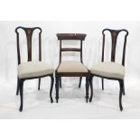 Two pairs of dining chairs to include pair of mahogany bar-back chairs (4)