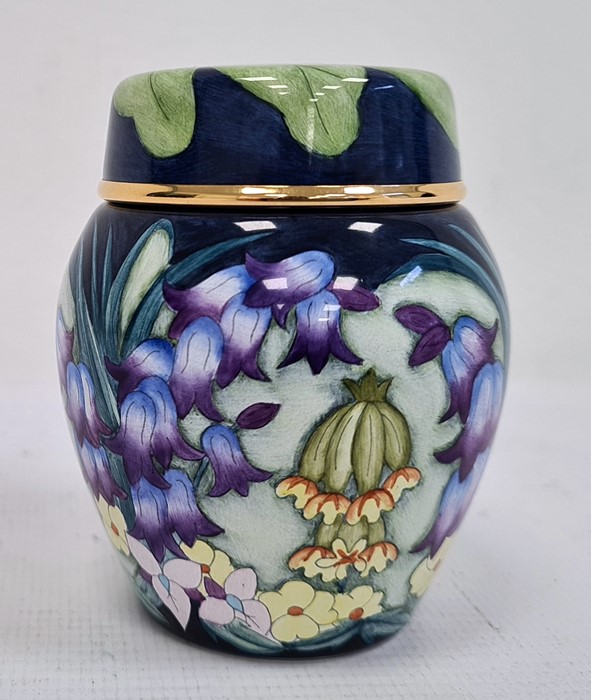 Moorcroft miniature enamel vase and cover, allover decoration of spring flowers including - Image 2 of 5